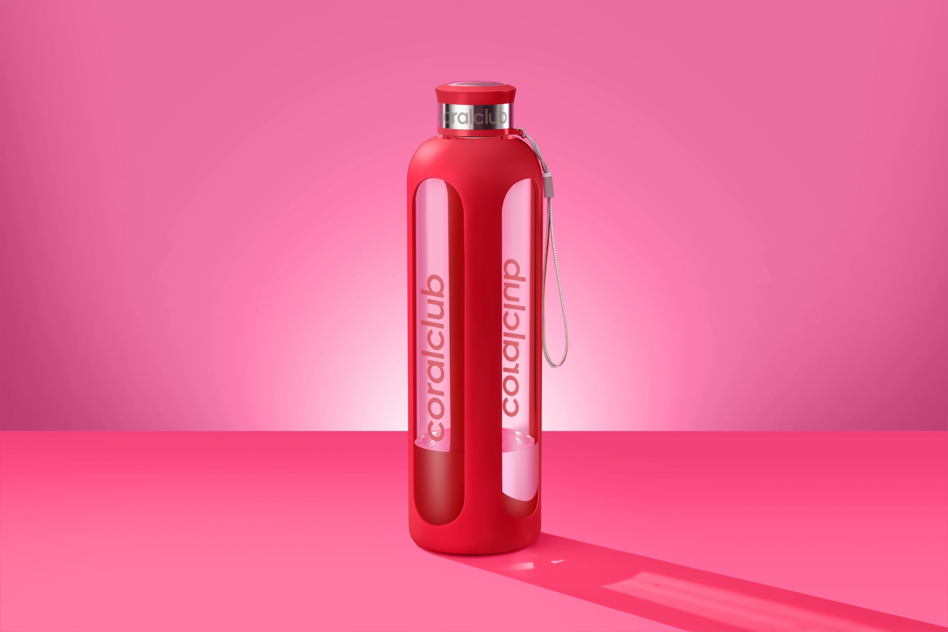 Szklana butelka Clear Water, Cherry